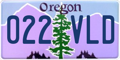 OR license plate 022VLD