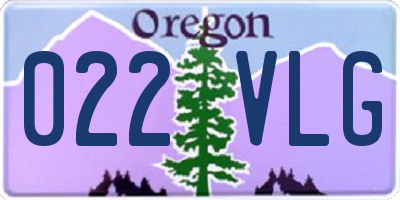 OR license plate 022VLG