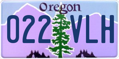 OR license plate 022VLH