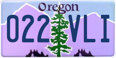 OR license plate 022VLI
