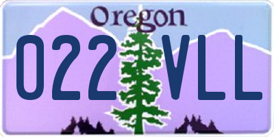 OR license plate 022VLL