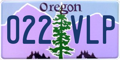OR license plate 022VLP