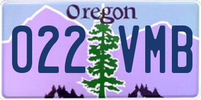 OR license plate 022VMB