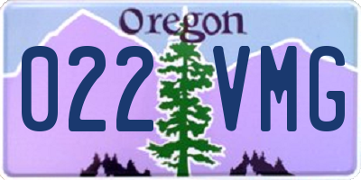 OR license plate 022VMG
