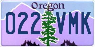 OR license plate 022VMK