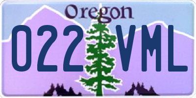 OR license plate 022VML