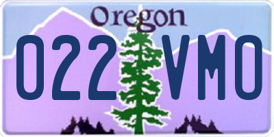 OR license plate 022VMO