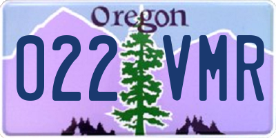 OR license plate 022VMR