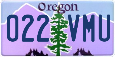 OR license plate 022VMU
