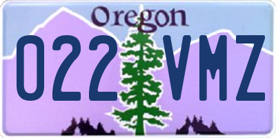OR license plate 022VMZ