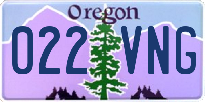 OR license plate 022VNG