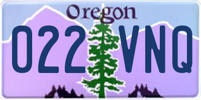 OR license plate 022VNQ