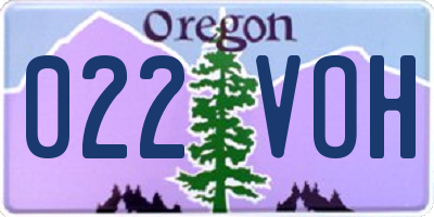 OR license plate 022VOH