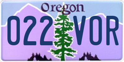 OR license plate 022VOR