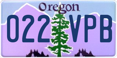 OR license plate 022VPB