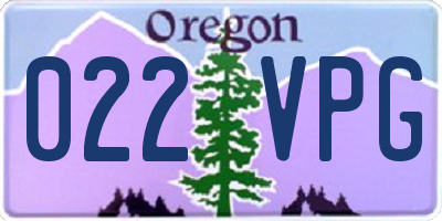 OR license plate 022VPG