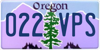 OR license plate 022VPS