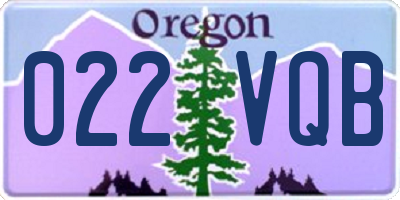 OR license plate 022VQB