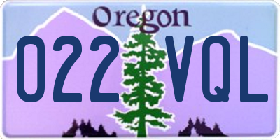 OR license plate 022VQL