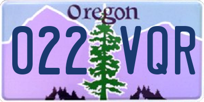 OR license plate 022VQR