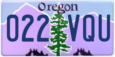 OR license plate 022VQU