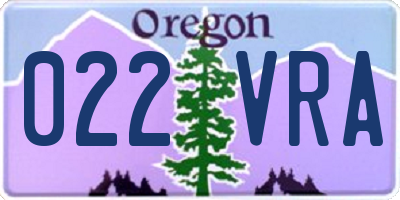 OR license plate 022VRA