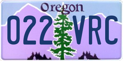 OR license plate 022VRC
