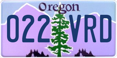 OR license plate 022VRD