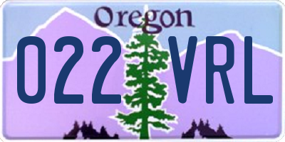 OR license plate 022VRL