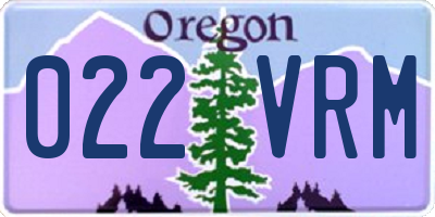 OR license plate 022VRM