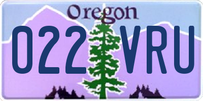 OR license plate 022VRU