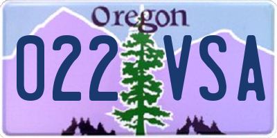OR license plate 022VSA