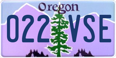 OR license plate 022VSE
