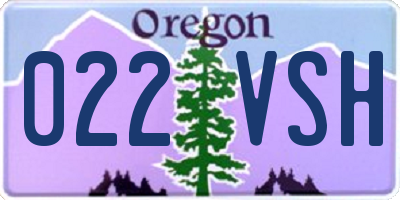 OR license plate 022VSH
