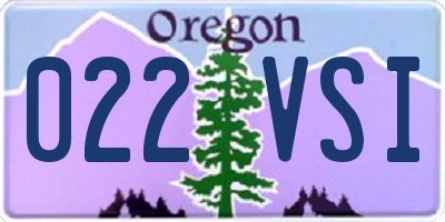 OR license plate 022VSI