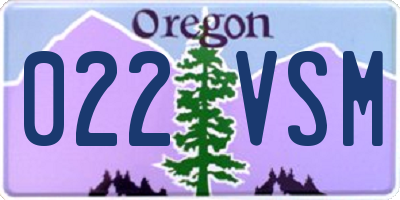 OR license plate 022VSM