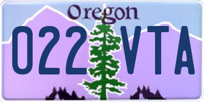 OR license plate 022VTA