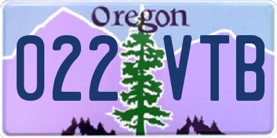 OR license plate 022VTB