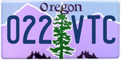 OR license plate 022VTC