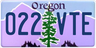 OR license plate 022VTE