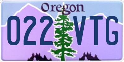 OR license plate 022VTG