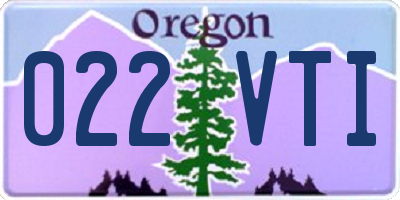 OR license plate 022VTI