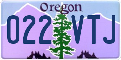 OR license plate 022VTJ