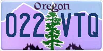 OR license plate 022VTQ