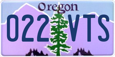 OR license plate 022VTS