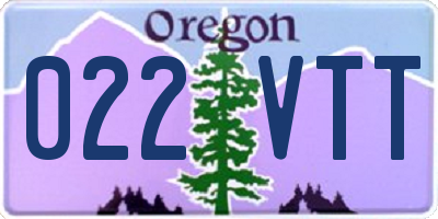 OR license plate 022VTT