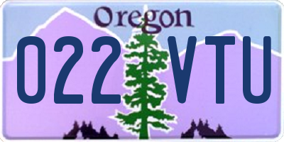OR license plate 022VTU