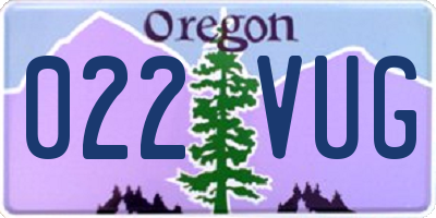 OR license plate 022VUG