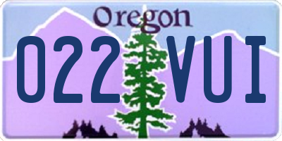 OR license plate 022VUI