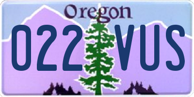 OR license plate 022VUS